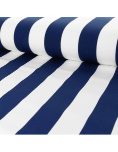 Tela espreguiçadeira - Branco e azul marinho