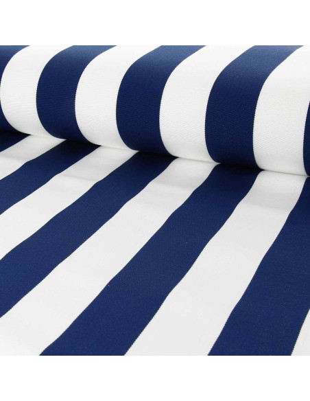 Tela espreguiçadeira - Branco e azul marinho
