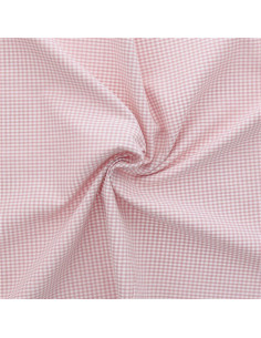 Tecido Vichy xadrez pequeno - Rosa antigo