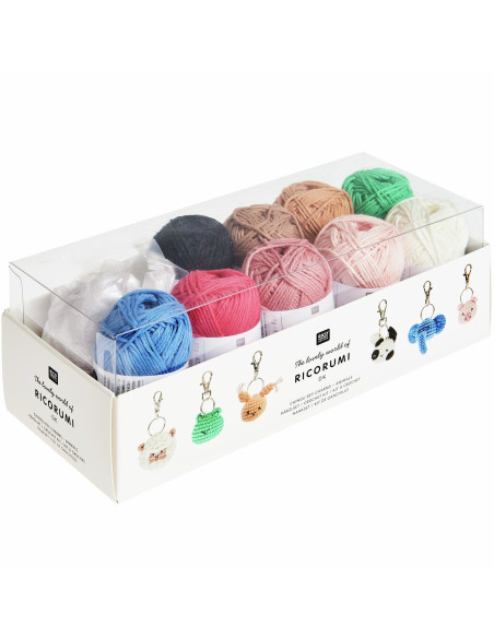 Kit de crochê Porta-chaves Ricorumi - Animais Chingu