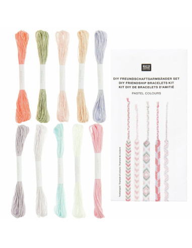 Kit bracelet brésilien - Pastel colours