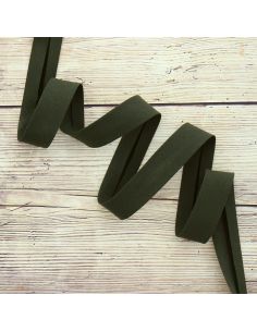 Viés de algodão orgânico - Verde militar