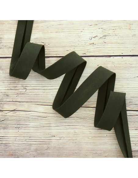 Viés de algodão orgânico - Verde militar