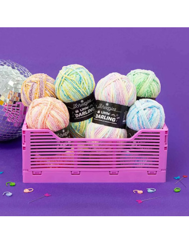 Pacote de 4 novelos Scheepjes Little Darling Sprinkled - Puddle Play