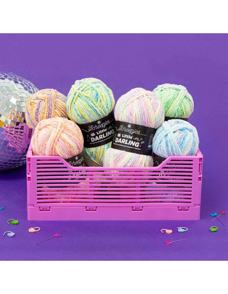 Pacote de 4 novelos Scheepjes Little Darling Sprinkled - Puddle Play
