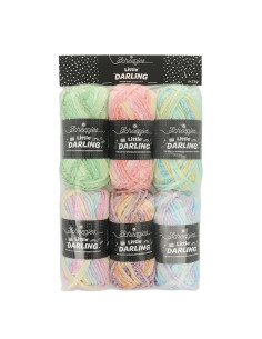 Pacote de 6 novelos Scheepjes Little Darling Sprinkled - Sugar Rush