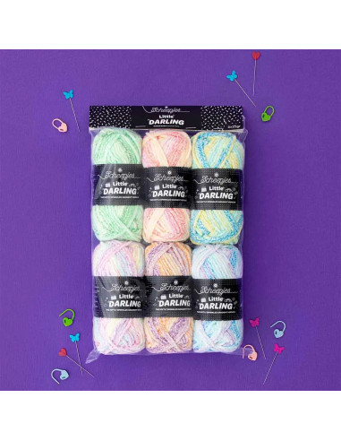 Pacote de 4 novelos Scheepjes Little Darling Sprinkled - Puddle Play