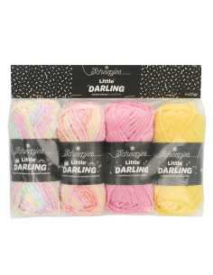 Pacote de 4 novelos Scheepjes Little Darling Sprinkled - Sundae Parade