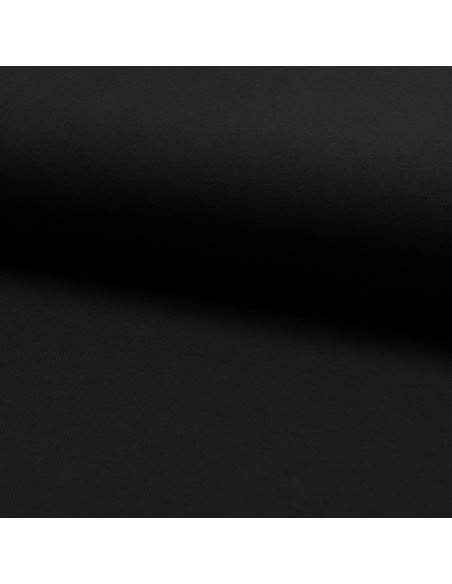 Tecido piqué de algodão para polos - Preto