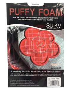Pacote de 3 folhas de espuma 3D Puffy 3 mm para bordado - Branco