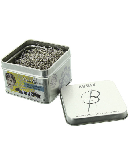 Caixa de 250 grs de alfinetes superfinos Bohin