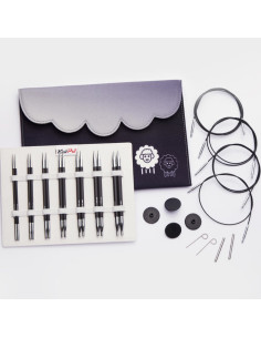 Estojo de agulhas de tricô circulares KnitPro carbono