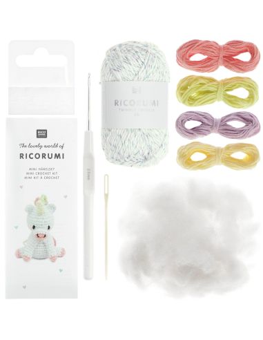 Mini kit de crochê Ricorumi - Unicórnio