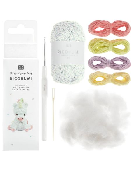 Mini kit de crochê Ricorumi - Unicórnio