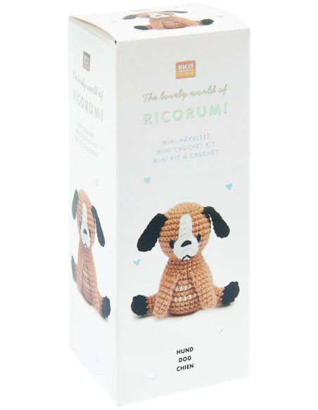 Mini kit de crochê Ricorumi - Cachorro