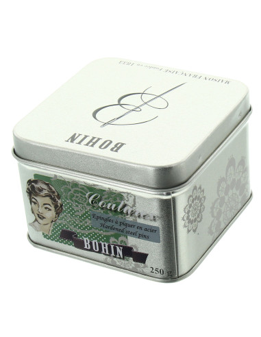 Caixa de 250 grs de alfinetes extra-finos Bohin