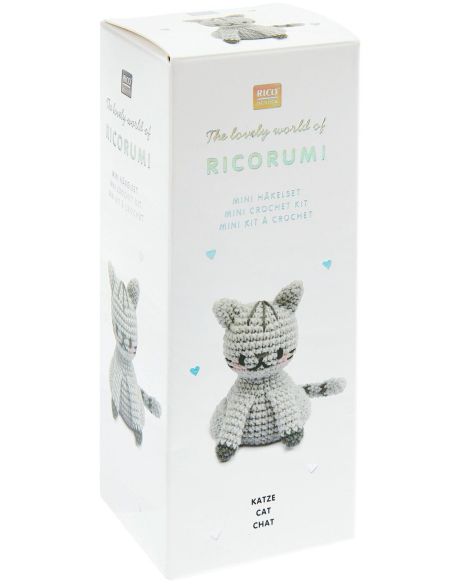 Mini kit de crochê Ricorumi - Gato