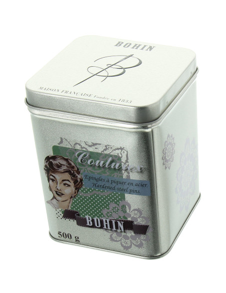 Caixa de 500 grs de alfinetes extra finos Bohin