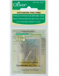 Caixa de 100 alfinetes ultra-finos para patchwork Clover