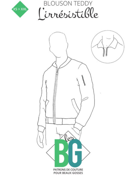 Molde de jaqueta masculina l'Irrésistible - Les BG
