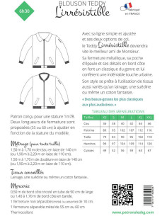 Molde de jaqueta masculina l'Irrésistible - Les BG 2