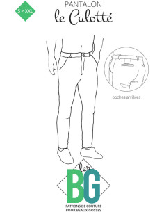Molde de calça chino para homem Le Culotté - Les BG