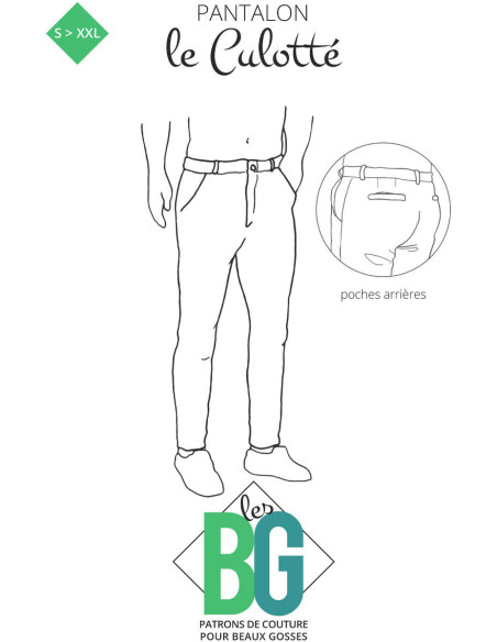 Molde de calça chino para homem Le Culotté - Les BG