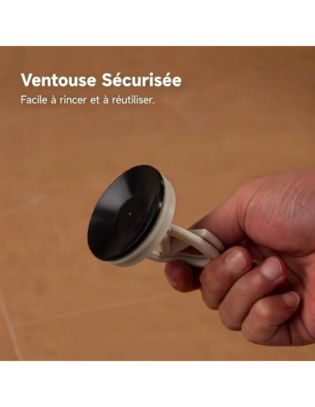 Poignée de règle à ventouse