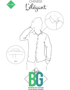 Molde de camisa masculina L'Élégant - Les BG