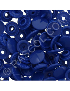 Pacote de 25 botões de pressão de resina KAM redondos - Azul marinho