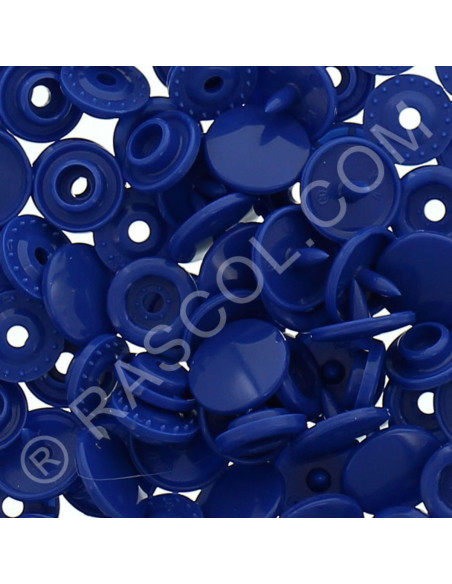Pacote de 25 botões de pressão de resina KAM redondos - Azul marinho
