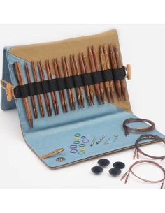 Conjunto de agulhas circulares de tricô KnitPro Deluxe Ginger