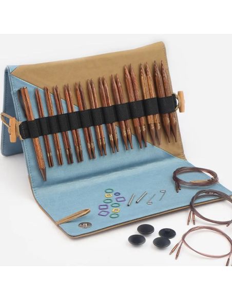 Conjunto de agulhas circulares de tricô KnitPro Deluxe Ginger