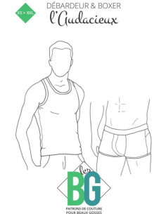 Padrão de boxer e regata para homem L'Audacieux - Les BG
