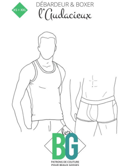 Padrão de boxer e regata para homem L'Audacieux - Les BG