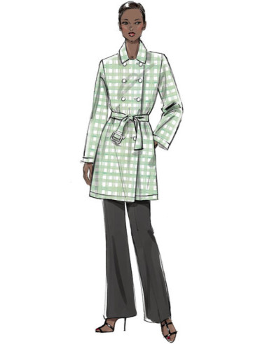 Molde de casaco e cinto - Vogue 9367