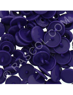 Pacote de 25 botões de pressão de resina KAM redondos - Violeta