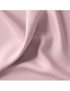 Tissu popeline de coton - Tassi rose et blanc