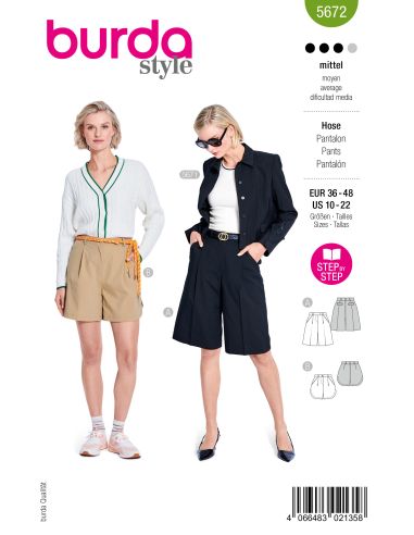 Patron de short - Burda 5672