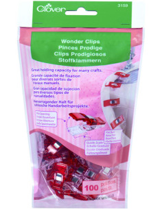 Saco de 100 clipes Prodige Clover - Vermelho