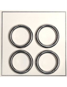 Anéis partidos para sacos 30 mm - Prata