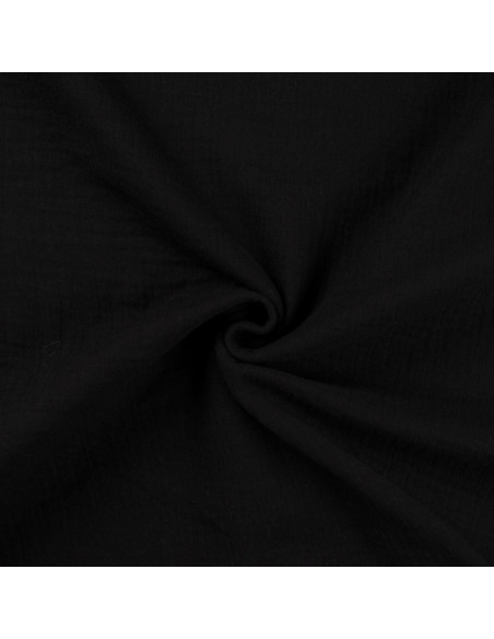 Tecido de gaze dupla de algodão - Preto