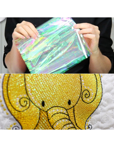 Folhas de mylar opalescentes