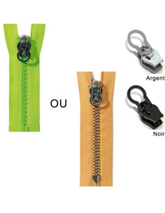 Cursor de substituição encaixável ZlideOn 10A para fecho com dentes de plástico ou metal