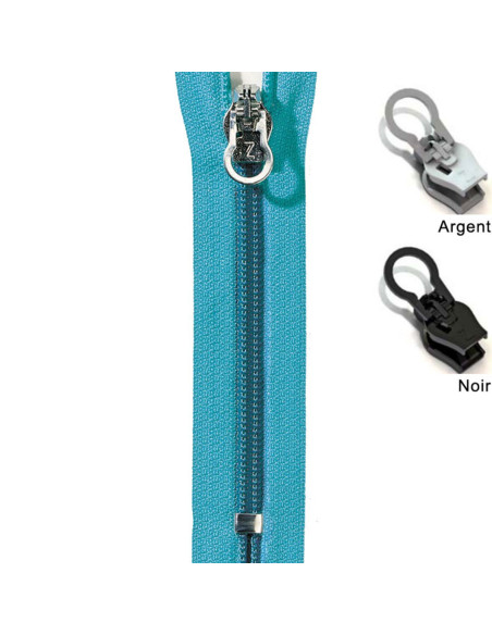 Cursor de substituição encaixável ZlideOn 8C para fecho com dentes espiralados de nylon