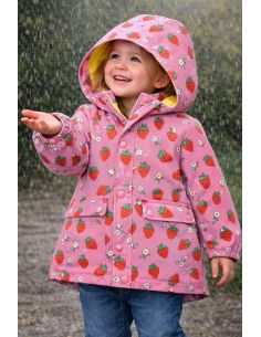 Tissu imperméable pour ciré - Polka rose et rouge 2