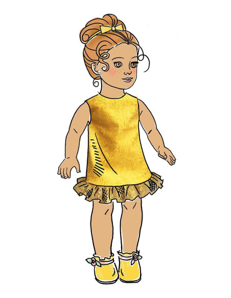 Molde de roupa para boneca de 46 cm - Butterick 6645