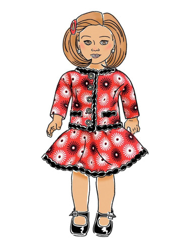 Molde de roupa para boneca de 46 cm - Butterick 6645