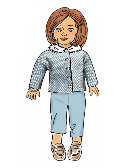 Molde de roupa para boneca de 46 cm - Butterick 6645