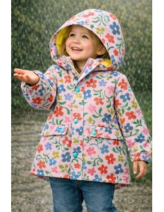 Tissu imperméable pour ciré - Pamela bleu et rouge 2